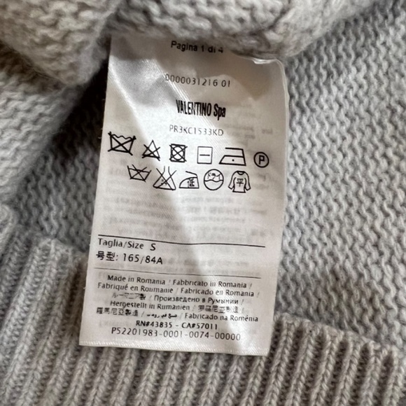 Sweater Wool Red Valentino Original S Light Grey - Picture 6 of 9
